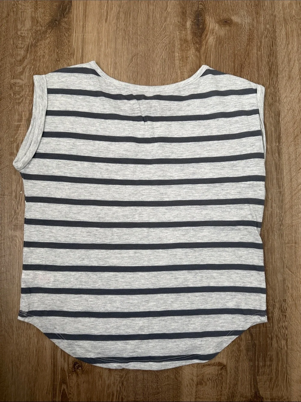 Justice Gray Striped Tank with Sequin Accent, Size 12